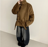 Pony Thick Belt Double High Neck Coat