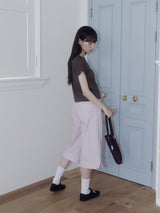 TULIP STRIPE CAPRI PANTS (PINK)