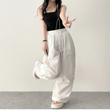 Tive Parasuit Shirring Rustle String Wide Pants