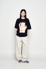 25SS ストライプセットアップルーズフィットパンツ アイボリー