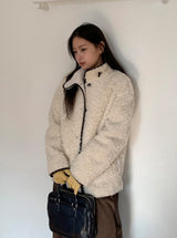 Gelto High Neck Fur Jacket