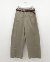 [SET]Mute Curved Pants + Belt