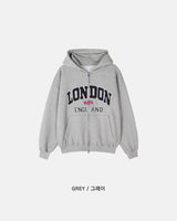 CV London embroidery hoodie zip-up (3C)