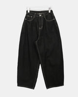 Huan Stitch Fleece Wide Denim Pants