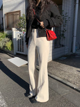 [MADE] [Wool Napping] Winter Warm Long Bootcut Slacks