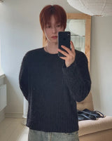 Muron Boucle Round Long Sleeve Knit