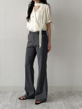 Pomelo Tie Short Sleeve Blouse