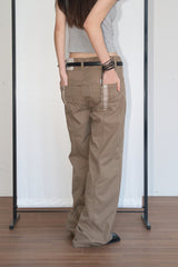 Stitch Two Button Pants (Khaki/3size)