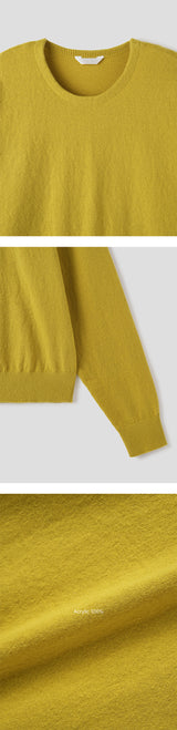 [S/S] Soft round neck knit sleeves(4color)