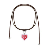 Heart Sprinkle Star Choker String Necklace 