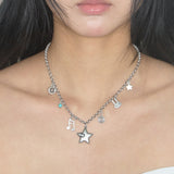 star mix necklace silver