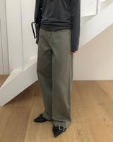 [ORIGINAL] Cran Straight Cotton Washed Pants