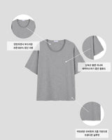 Erne Crop Over U Neck Short Sleeve Tee