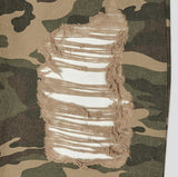 Tack Destroyed Snap Cotton Pants Camo