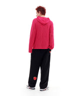 BOLD STRAWBERRY SWEAT PANTS (BLACK)