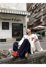 wool quilting base ball jumper jacket