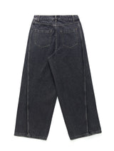 Beldin Pintuck Wide Denim Pants S M L (2 Colors)