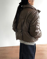 Mute Leather Short Padding Down Jumper 3C
