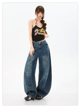 Vintage Curved Wide Denim – Relaxed High Waist Tencel Blend Jeans