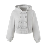 ナポレオン ダブルブレスト フーデッドジャケット