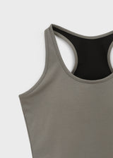 [B-BASIC] Basic Cotton Span Mango Halter Neck Sleeveless (Built-in Cap)