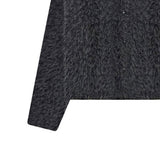 クラッシュヘアラウンドクロップカーディガン