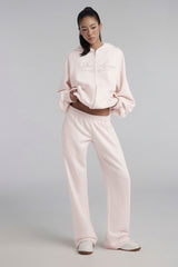 シアーロマンス リラックススウェットパンツ、ピンク