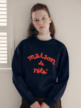 MAISON DE ROLA スウェットシャツ ネイビー