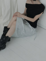 Roche Flower Jacquard Midi Skirt