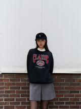 classic applique loose fit mtm - black       