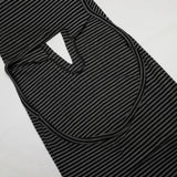リナ ストライプ フード トップ