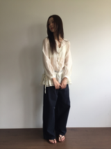 Pane see-through blouse (2color)