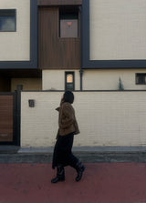 [안감누빔] Caramel double short coat