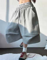 BIG PARACHUTE TWO PINTUCK BERMUDA 🤍🩶🖤3COLOR