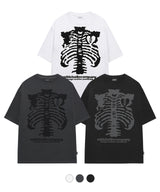 Skull Pixel Graphic Oversized Fit T-shirt