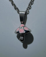 Tiny mushroom necklace