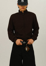 EA Knit Crop Zip-Up