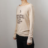 BEAUTY symbol long-sleeved T-Shirt (BEIGE)