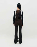 Layered Wrap Tie _ BROWN