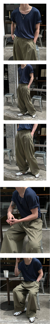 [BASIC ITEM] Soft u neck half t-shirts(5color)