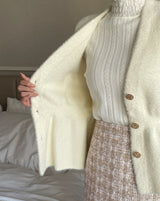 Shua Mink Smoke Peplum Knit Vest