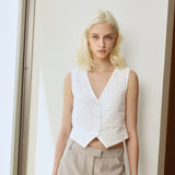 EVIE kimber VEST WHITE