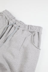 Terry wide belted sweatpants