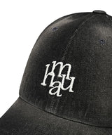 LOGO STITCH WASHED DENIM BALL CAP