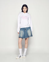 25FW WOMAN トゥインクルクロップフーディー ホワイト