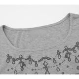 ネリナ ウィング プリント スリム Tシャツ