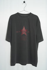 ウォッシュ加工スターオーバーサイズTシャツ (チャコール)