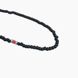 Men's Necklace Black Beads_CLEF TREMOLO NEC