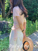 Layered Ribbon T-Shirt(3color)