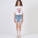 スナップルーズフィットTシャツ White